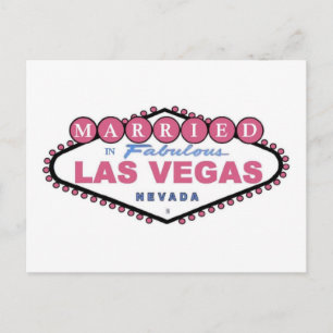 MARIÉ Dans Fabulous Las Vegas PINK Carte postale