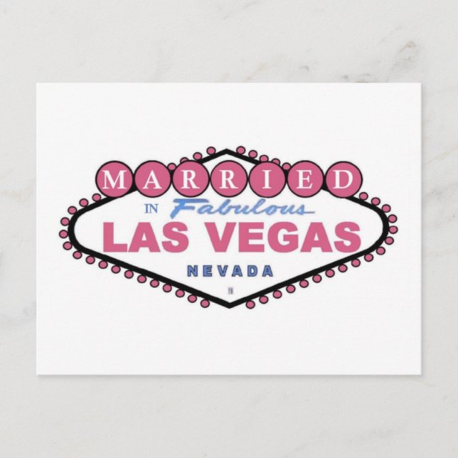MARIÉ Dans Fabulous Las Vegas PINK Carte postale (Devant)