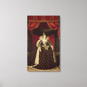 Marie de Medici in Coronation Robes, c.1610 Canvas Print