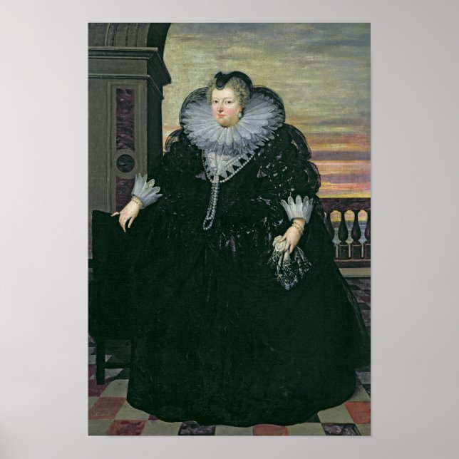 Marie de Medici  Queen of France, 1617 Poster (Front)