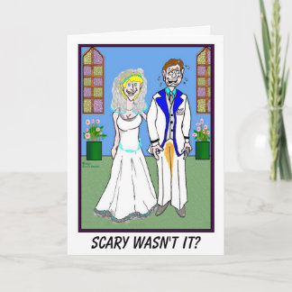 MARIÉ ET carte de mariage FAITE PIPI de PANTALON