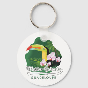 Marie Galante Guadeloupe logo Keychain