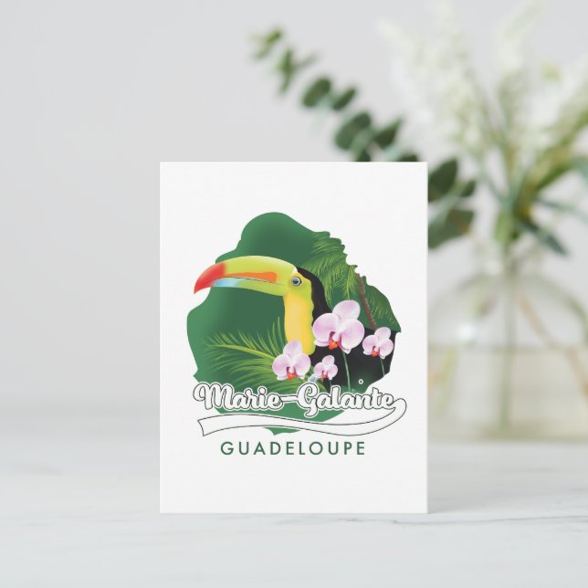 Marie Galante Guadeloupe logo Postcard (Standing Front)
