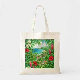 Marie-Galante Guadeloupe Tropical Village Beach Tote Bag