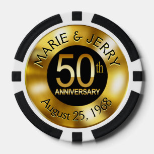 Marie & Jerry 50th Anniv 1968 casino chip