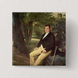 Marie-Joseph Marquis de La Fayette 2 Inch Square Button