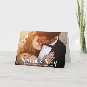 Marié & Joyeux nouveau marié Mariage Carte photo F