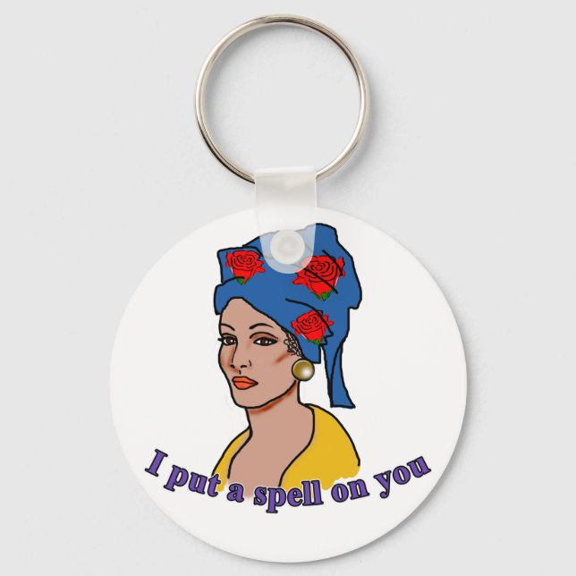 Marie Laveau I Put a Spell On You Keychain (Front)