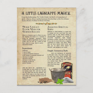 Marie Laveau's Floor Wash for Business Success Postcard