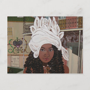 Marie Laveaux in the French Quarter Postcard