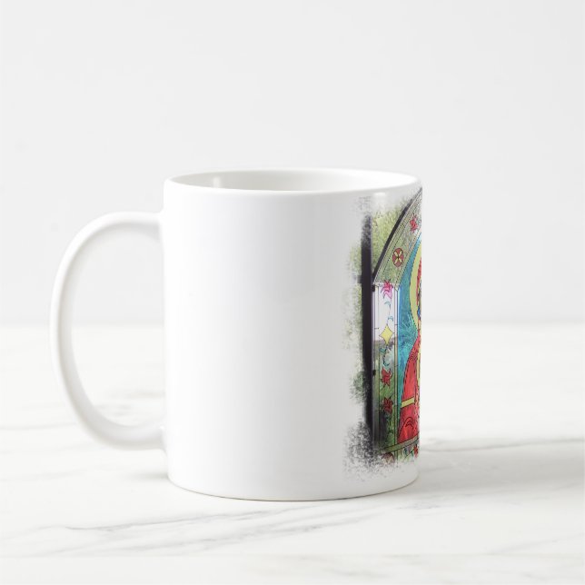 Marie Mère, Bébé Jésus Icône Orthodoxe Mug (Gauche)