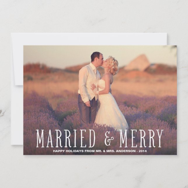 MARIÉ & MERRY | CARTE PHOTO de vacances (Devant)