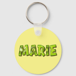 Marie Name Kiwi Design Key Fans Keychain