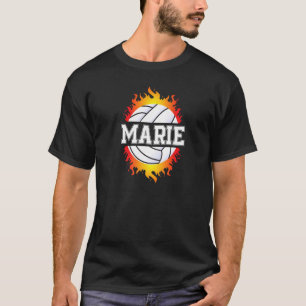 Marie Name Volleyball Player Girls Ball And Net Sp T-Shirt
