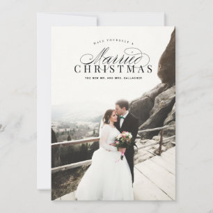 Marié Noël Nouveau Carte photo Rouge