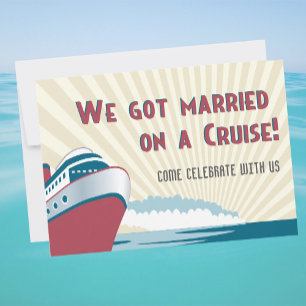 Marié sur une invitation de mariage de croisière