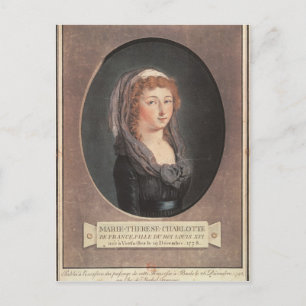 Marie-Therese-Charlotte de France aged seventeen Postcard
