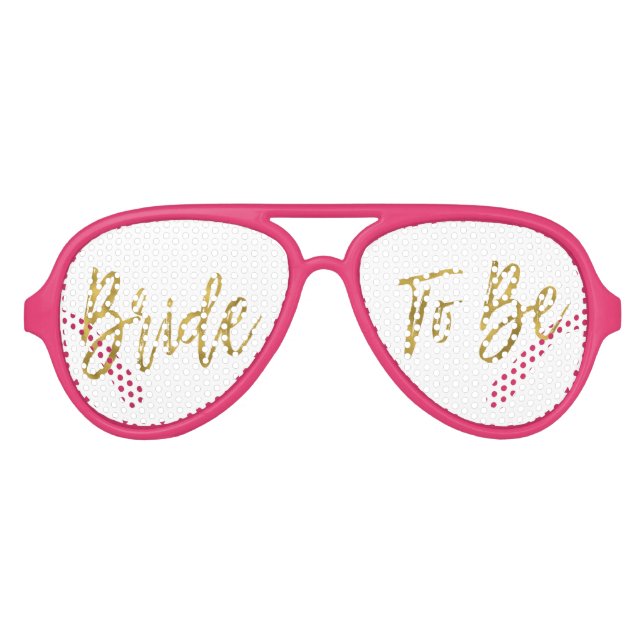 Mariée à être Gold Foil Party lunettes de soleil (Devant)
