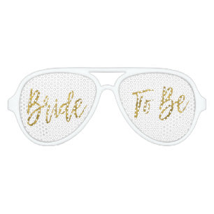 Mariée à être Gold Foil Party lunettes de soleil