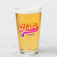 Mariée Bachelorette Nom personnalisé Verre