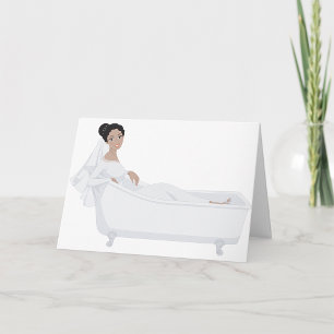 Mariée Dans Une Baignoire Cartes De Voeux