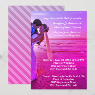 Mariée et chambre violet Sunset Beach Invitation d