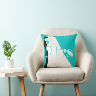 Mariée et fille Mme la Mariage Coussin