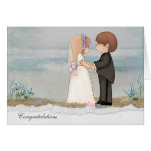 mariée et mariée en bord de mer