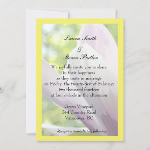 mariée et mariée faire-part de mariage, magnolia