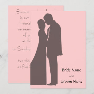 Mariée et mariée Silhouette Invitation