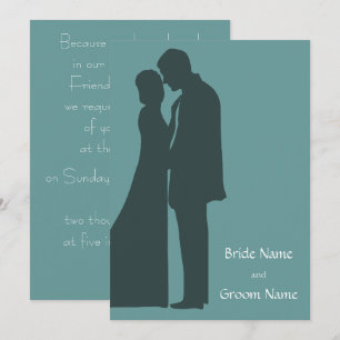 Mariée et mariée Silhouette Invitation