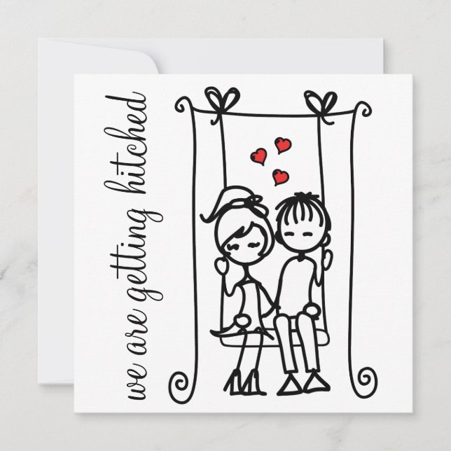 Mariée et salle sur Faire-part de mariage de gribo (Devant)