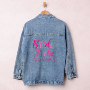 Mariée Tribe Hot rose Typographie Bachelorette