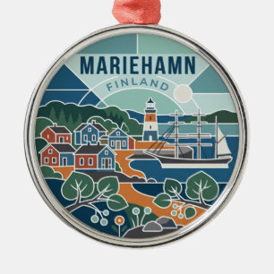 Mariehamn Finland Metal Ornament