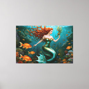 “Marielle” – Beautiful Dancing Mermaid Canvas Print