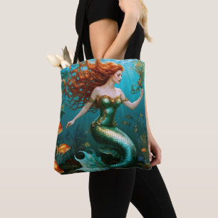 “Marielle” – Beautiful Dancing Mermaid Tote Bag