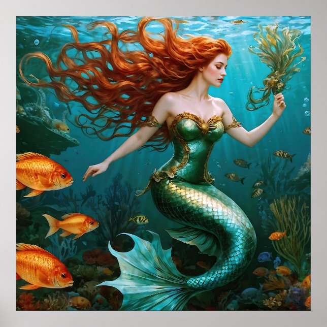 “Marielle” V2 – Beautiful Dancing Mermaid Poster (Front)
