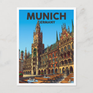 Marienplatz and New Town Hall Munich Germany Postcard