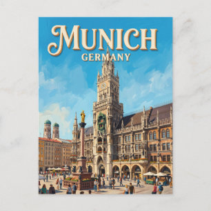 Marienplatz Munich Germany Postcard