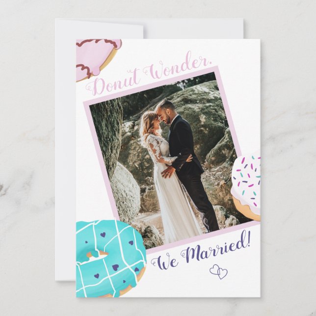 Mariés à croquer Faire-part de mariage 2-Photos (Devant)