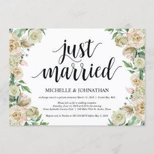 Mariés, carte d'invitation pour réception de maria