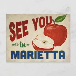 Marietta Georgia Apple - Vintage Travel Postcard