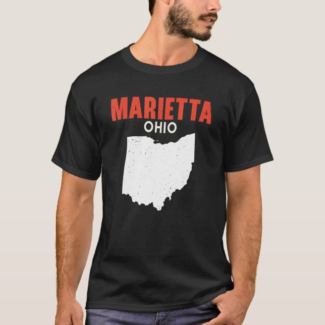 Marietta Ohio USA State America Travel Ohioan T-Shirt (Front)