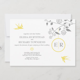 Marigold Birds Wedding Invitations