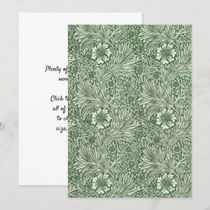 Marigold by William Morris, Vintage Garden Flowers Invitation