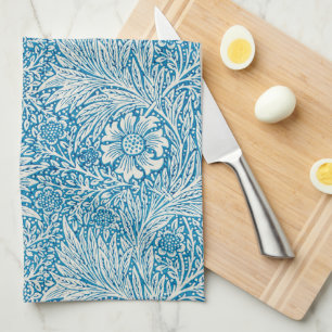 Marigold by William Morris, Vintage Garden Flowers Kitchen Towel