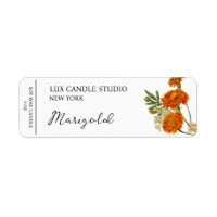 Marigold Candle Label