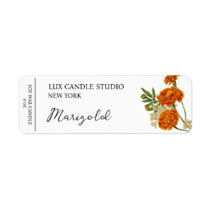 Marigold Candle Label
