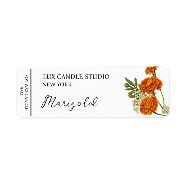 Marigold Candle Label (Front)