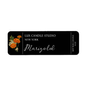 Marigold Candle Label